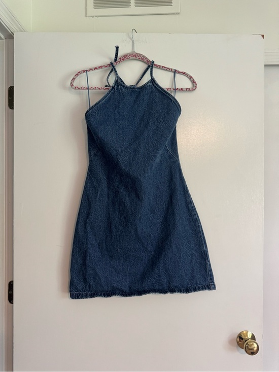 Abercrombie & Fitch Dresses & Skirts - Abercrombie & Fitch Dark Blue Denim Halter Mini Dress